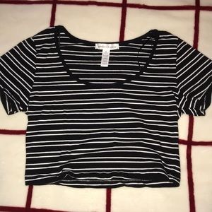 striped crop top